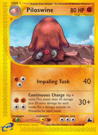 Piloswine (43)  Skyridge - Uncommon