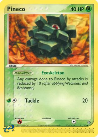 Pineco  - Reverse Holofoil Dragon - Common