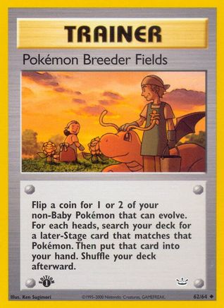 Pokemon Breeder Fields 062  - Unlimited Neo Revelation - Uncommon