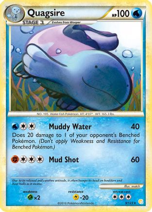 Quagsire 009  - Holofoil HeartGold SoulSilver - Holo Rare