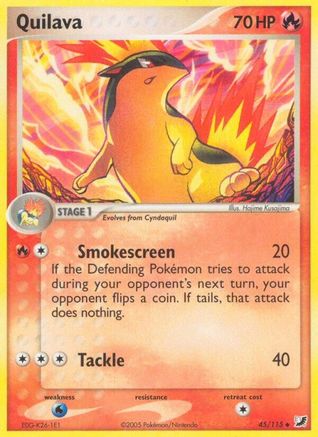 Quilava  - Reverse Holofoil Unseen Forces - Uncommon