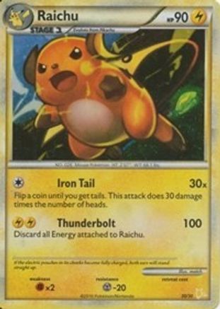 Raichu (#30 Holo)  - Holofoil HGSS Trainer Kit Gyarados & Raichu - Common
