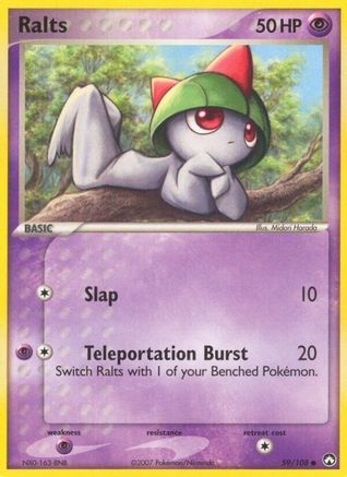 Ralts 059  - Reverse Holofoil Power Keepers - Common