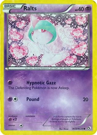 Ralts RC8  - Holofoil Legendary Treasures Radiant Collection - Common