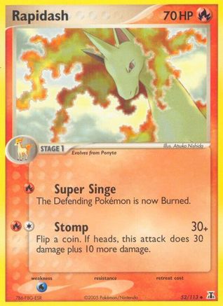 Rapidash 052  - Reverse Holofoil Delta Species - Uncommon