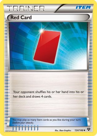 Red Card 124  - Reverse Holofoil XY Base Set - Uncommon
