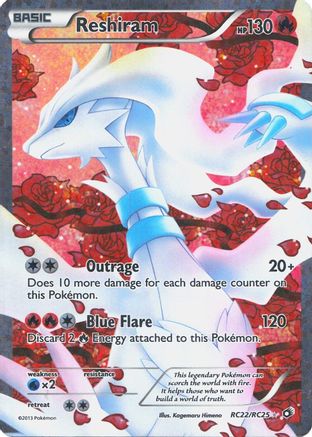 Reshiram (Full Art) RC22  - Holofoil Legendary Treasures Radiant Collection - Ultra Rare