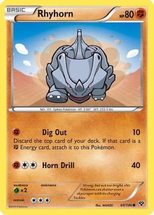 Rhyhorn  XY Base Set - Common
