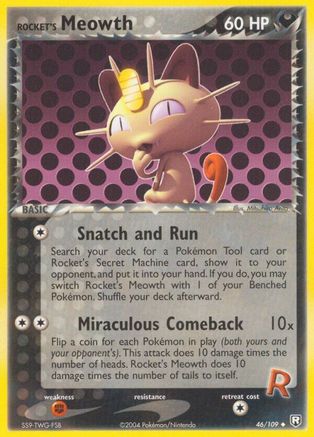 Rocket's Meowth 046  Team Rocket Returns - Uncommon