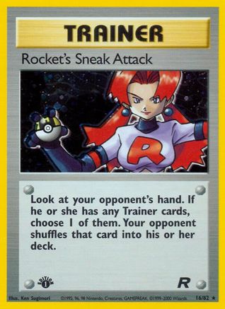 Rocket's Sneak Attack (16) 016  - Unlimited Holofoil Team Rocket - Holo Rare