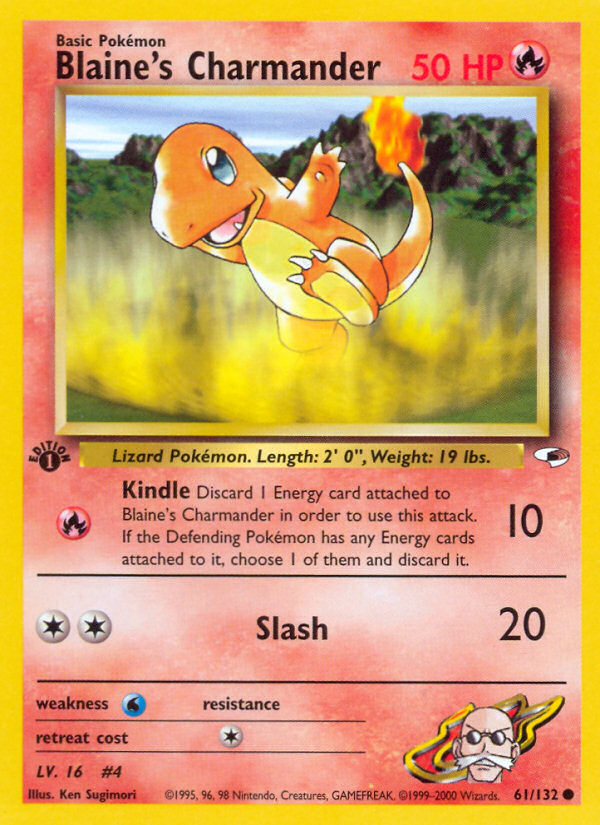 Blaine's Charmander 061  - 1st Edition Gym Heroes - Common