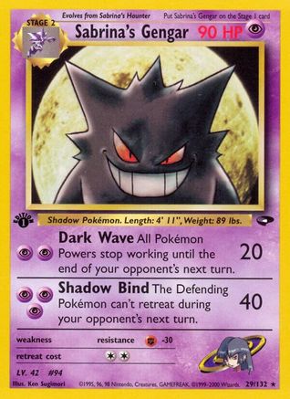 Sabrina's Gengar 029  - Unlimited Gym Challenge - Rare