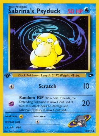 Sabrina's Psyduck 099  - Unlimited Gym Challenge - Common