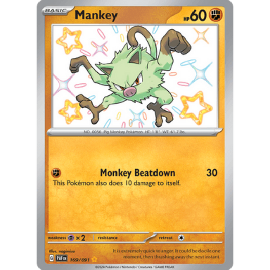 Mankey (169/091) [Scarlet & Violet: Paldean Fates]