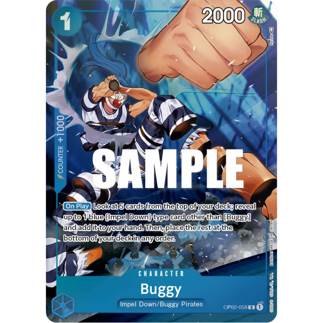 Buggy (Alternate Art) (OP02-058) - Paramount War Foil