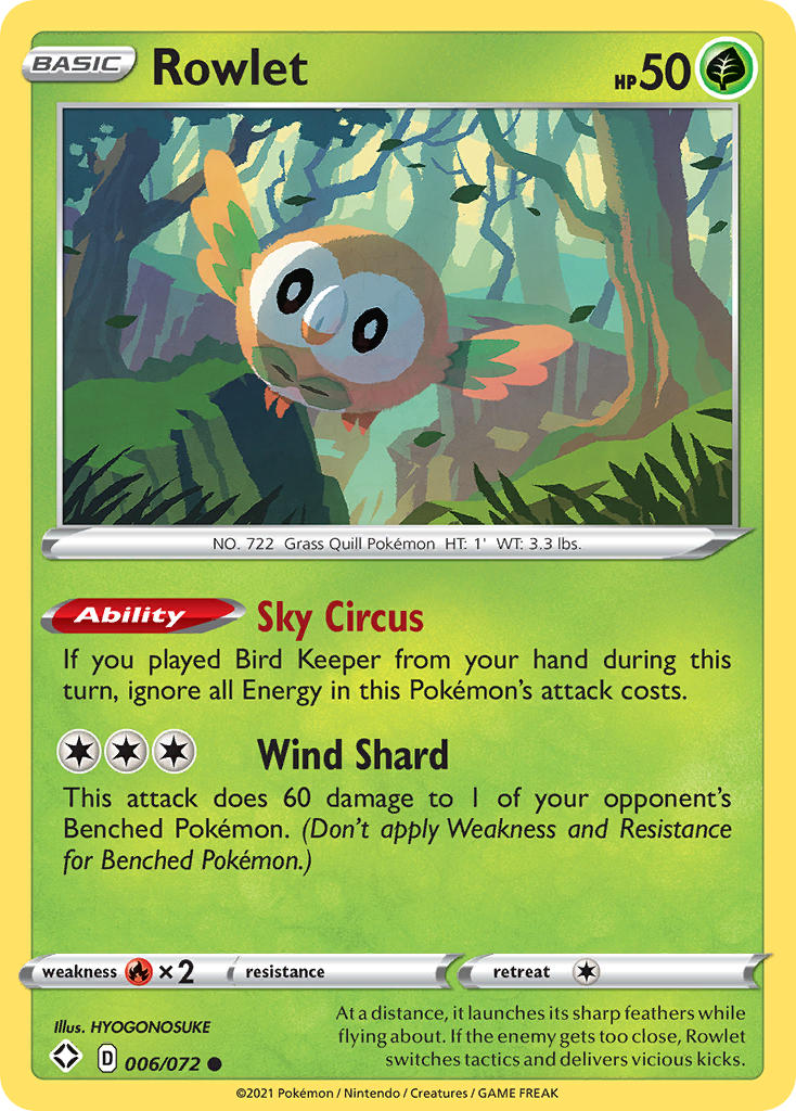 Rowlet 006  Shining Fates - Common