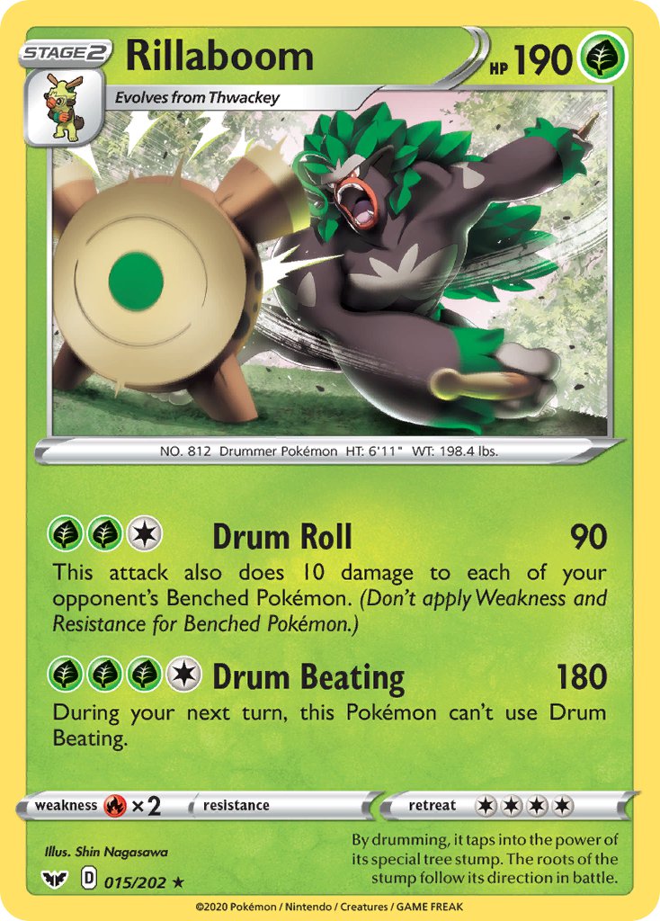 Rillaboom - 015/202 (Cracked Ice Holo)/202  - Holofoil Deck Exclusives - Holo Rare