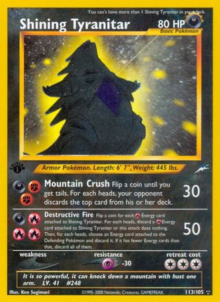 Shining Tyranitar  Neo Destiny - Secret Rare