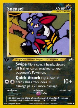 Sneasel 024/64  - Unlimited Neo Revelation - Rare