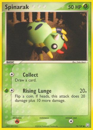 Spinarak 078  - Reverse Holofoil Team Rocket Returns - Common