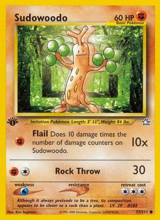 Sudowoodo 077  - Unlimited Neo Genesis - Common