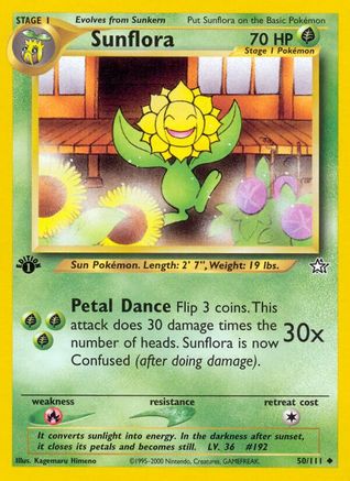 Sunflora 050  - Unlimited Neo Genesis - Uncommon