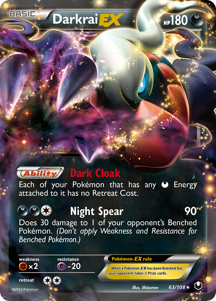 Darkrai EX 063  - Holofoil Dark Explorers - Ultra Rare
