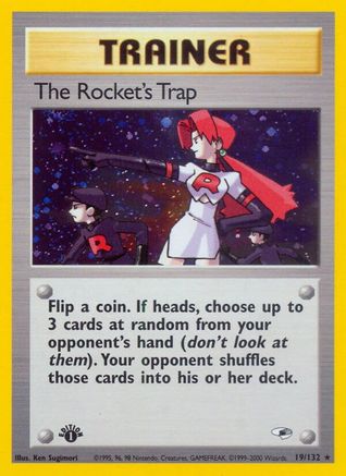 The Rocket's Trap 019  Gym Heroes - Holo Rare