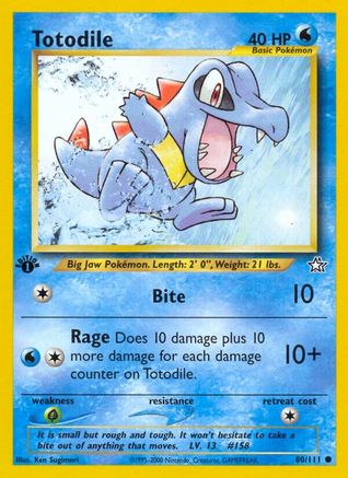 Totodile (80) 080  - 1st Edition Neo Genesis - Common