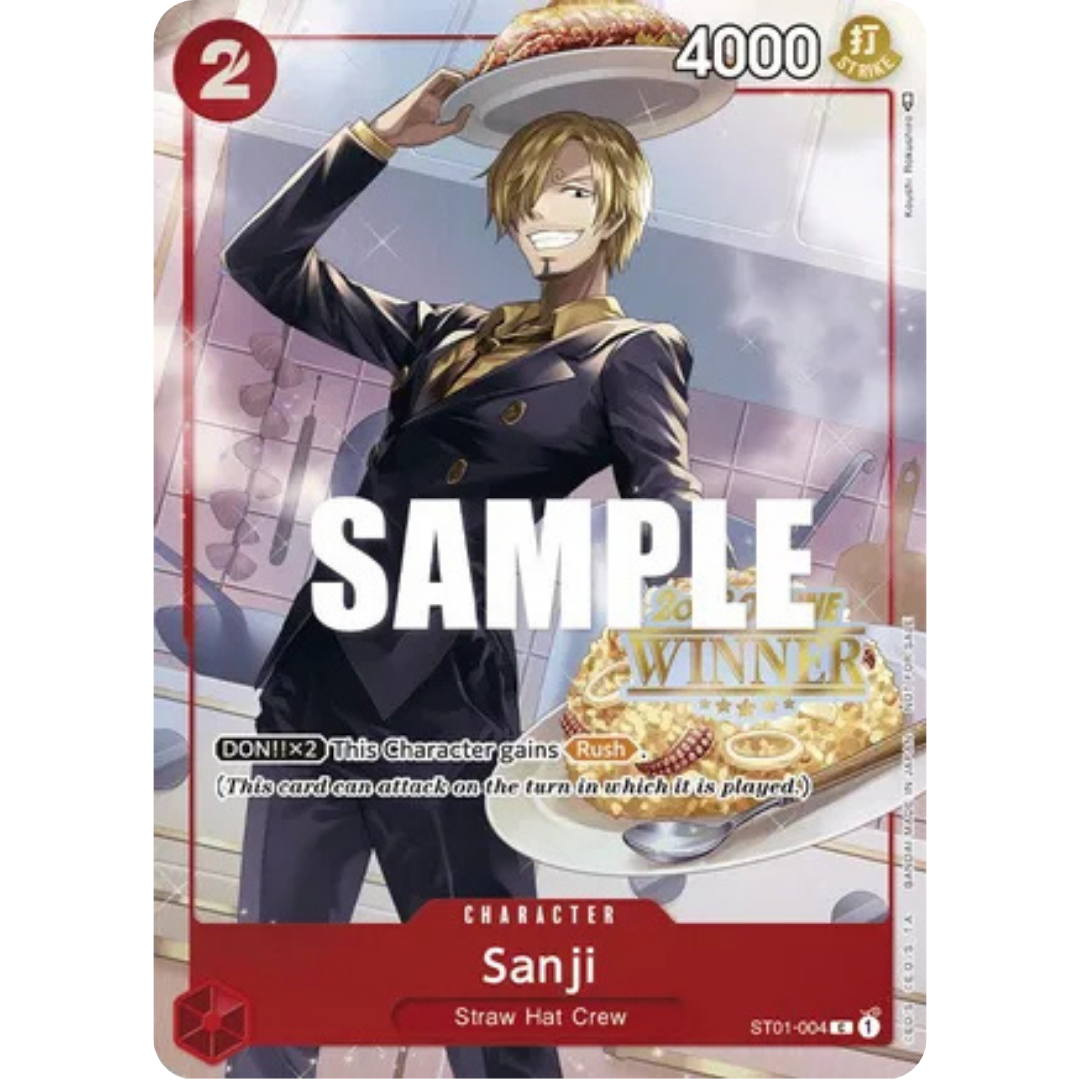 Sanji (Online Regional 2023) [Winner] (ST01-004) - One Piece Promotion Cards Foil