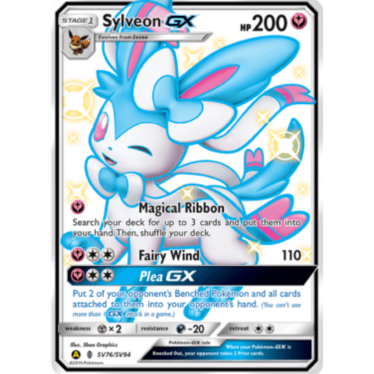 Sylveon GX SV76/SV94  - Holofoil Hidden Fates Shiny Vault - Shiny Holo Rare