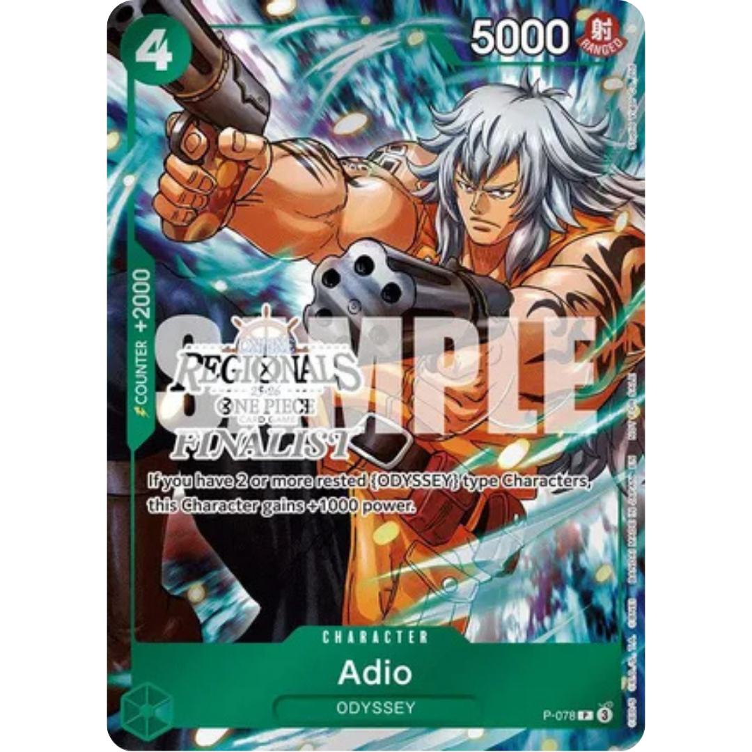 Adio (Online Regional Finalist Card Set 2025 Vol.1) (P-078) - One Piece Promotion Cards Foil