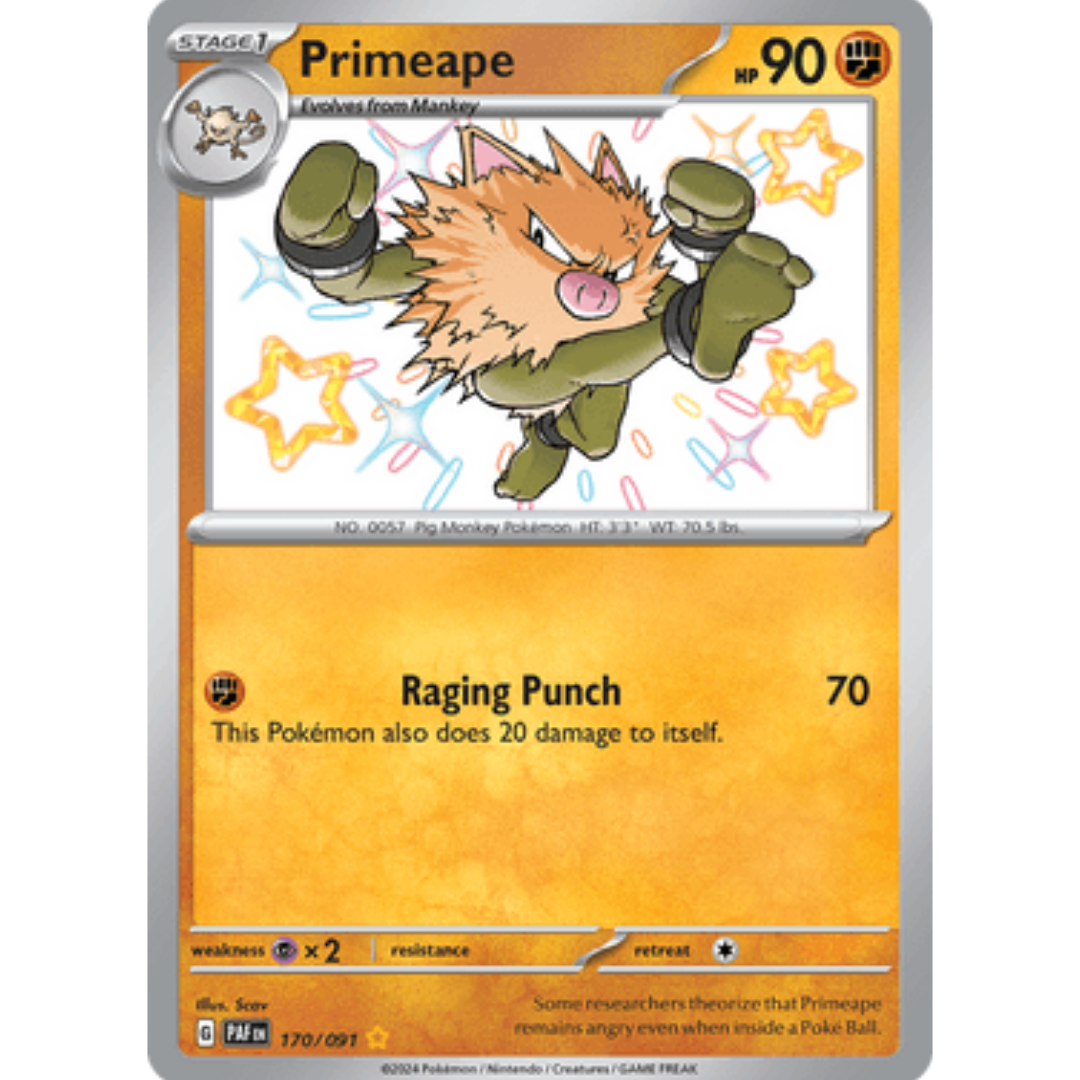 Primeape 170/091  - Holofoil SV Paldean Fates - Shiny Rare