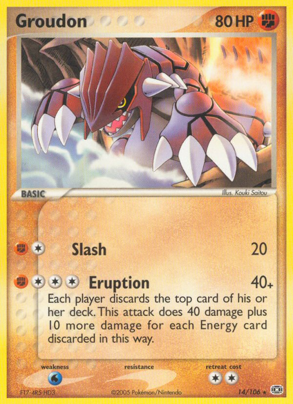 Groudon - 014/106/106  Emerald - Rare