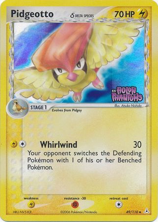 Pidgeotto (Delta Species)  - Reverse Holofoil Holon Phantoms - Uncommon