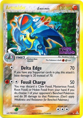 Armaldo (Delta Species)  - Reverse Holofoil Holon Phantoms - Holo Rare
