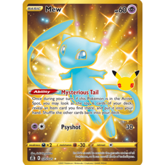 Mew (Secret) 025/025  - Holofoil Celebrations - Secret Rare