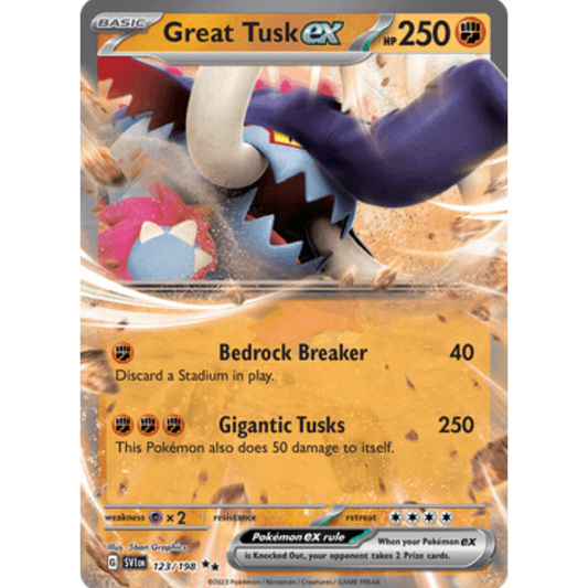 Great Tusk ex (123/198) [Scarlet & Violet: Base Set]