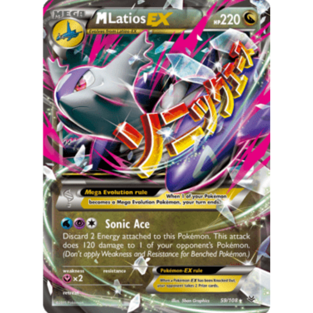 M Latios EX 059/108  - Holofoil XY  Roaring Skies - Ultra Rare