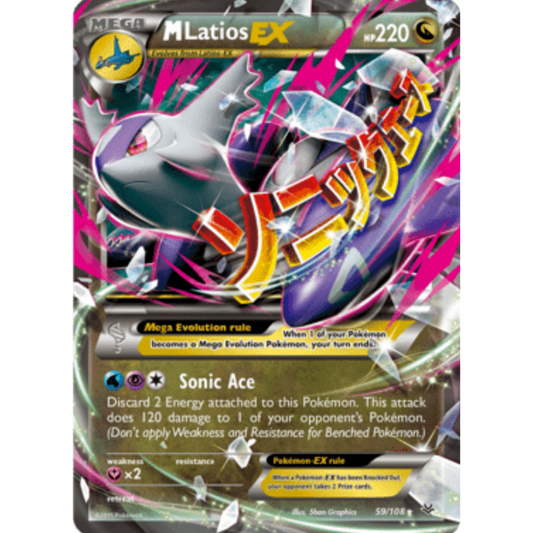 M Latios EX 059/108  - Holofoil XY  Roaring Skies - Ultra Rare