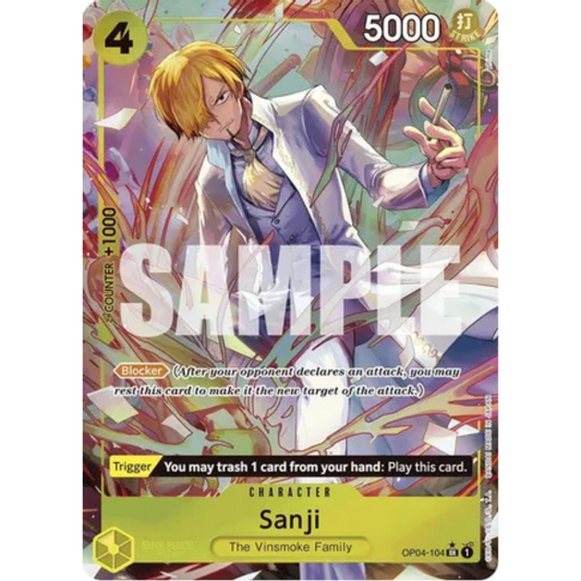 Sanji (OP04-104) (Alternate Art) (OP04-104) - Premium Booster -The Best- Foil