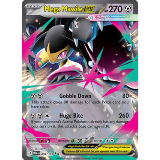 Mega Mawile ex 094/132  - Holofoil ME01 Mega Evolution - Double Rare