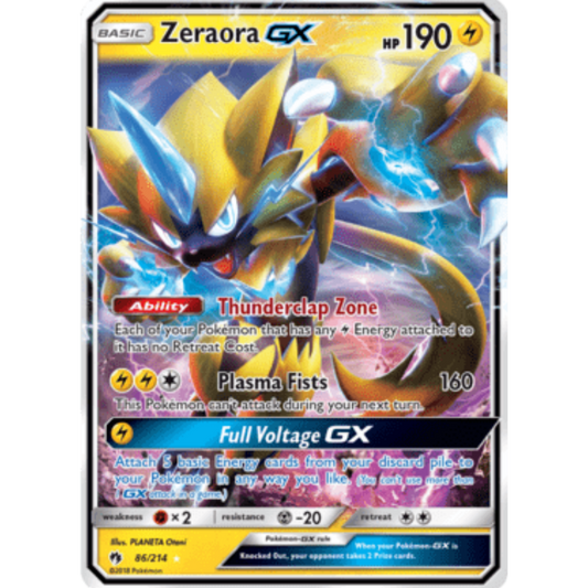 Zeraora GX 086/214  - Holofoil SM  Lost Thunder - Ultra Rare