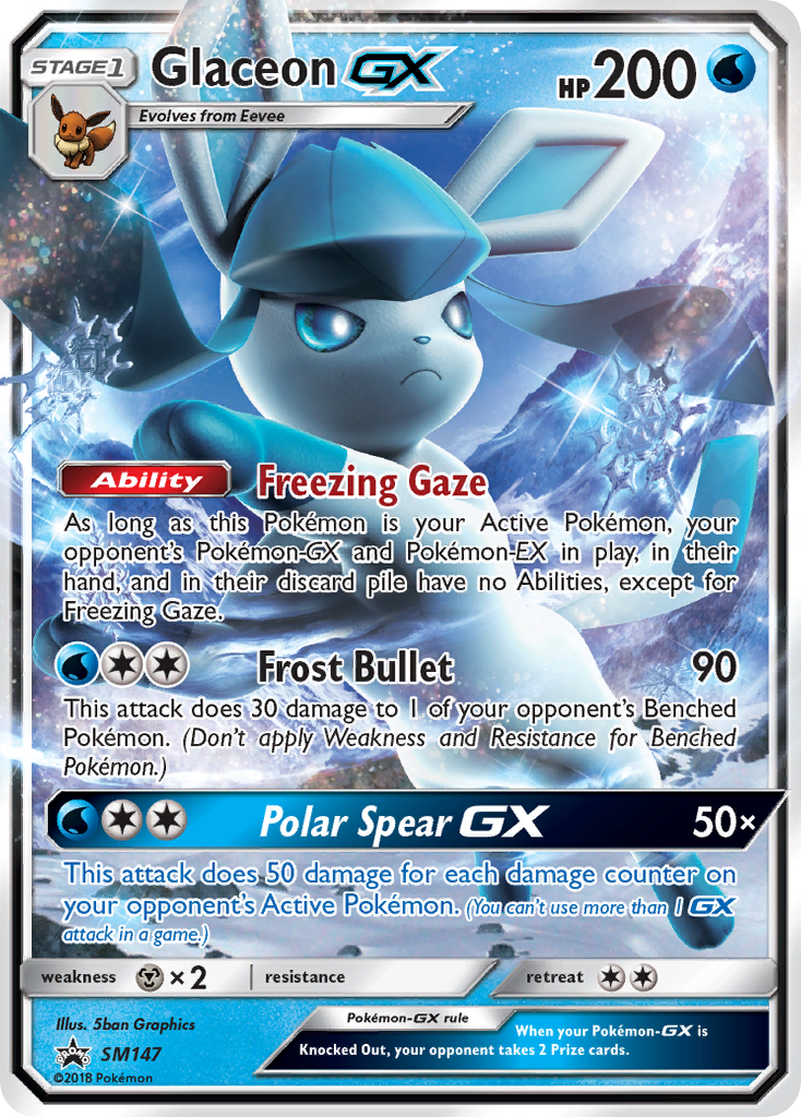Glaceon GX SM147  - Holofoil SM Promos - Promo