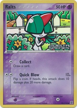 Ralts 081  - Reverse Holofoil Delta Species - Common