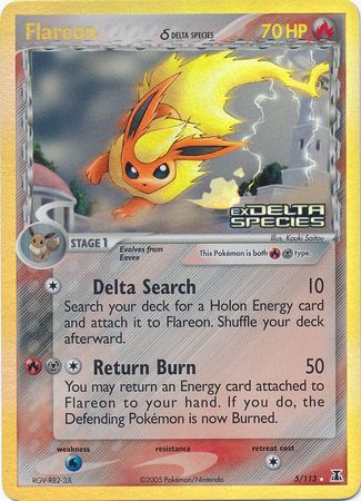 Flareon (Delta Species) 005  - Reverse Holofoil Delta Species - Holo Rare