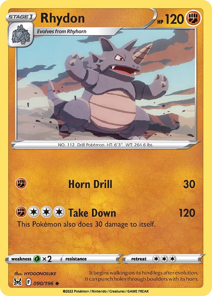 Rhydon 090  SWSH11 Lost Origin - Uncommon