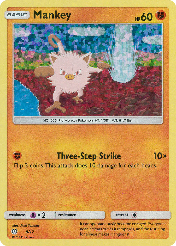 Mankey - 8/12/12  - Holofoil McDonalds Promos 2019 - Promo