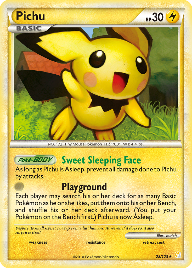 Pichu 028  HeartGold SoulSilver - Rare