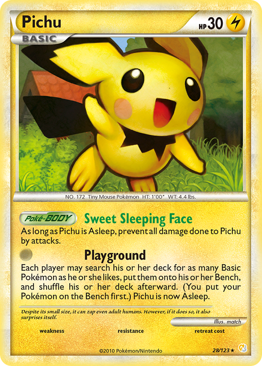 Pichu 028  HeartGold SoulSilver - Rare